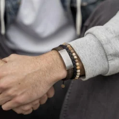 Son Of Noa Herre Armbånd Sort Flettet Læder