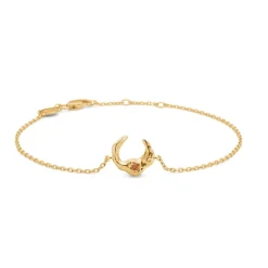 Studio Z Lunar Forgyldt Armbånd m. Orange Zirkonia