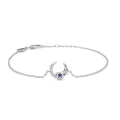 Studio Z Lunar Sølv Armbånd m. Blå Zirkonia