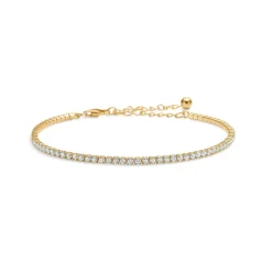 Studio Z Sølv Forgyldt Tennisarmbånd - 7257097