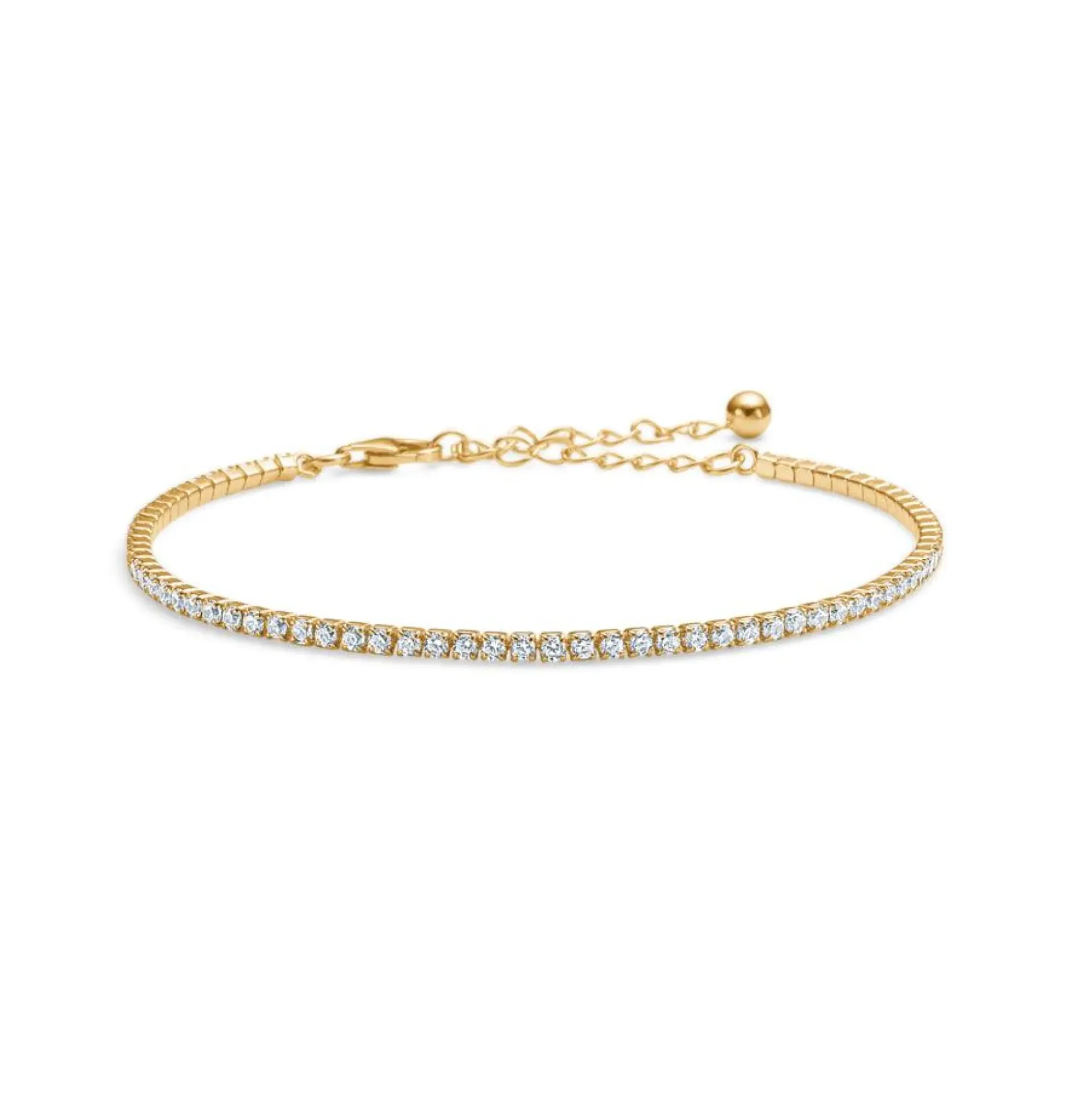 Studio Z Sølv Forgyldt Tennisarmbånd - 7257097