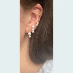 The Earring Shop Deux Perle Ørestik - SS2017