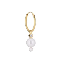 The Earring Shop Horizon Forgyldt Perle Hoop - SS2014