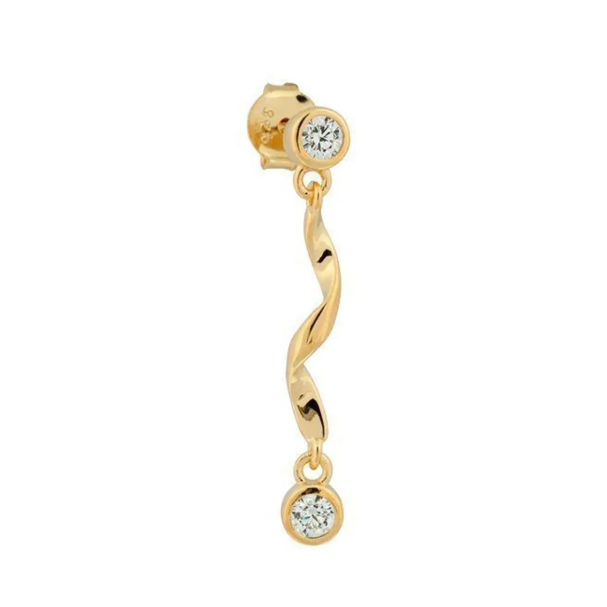 The Earring Shop Twirl Forgyldt Ørering - FW2102