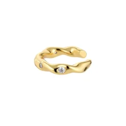 The Earring Shop Twist Cuff sølvforgyldt - FW2205