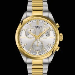 TISSOT PR 100 CHRONOGRAPH PVD MED SØLV URSKIVE