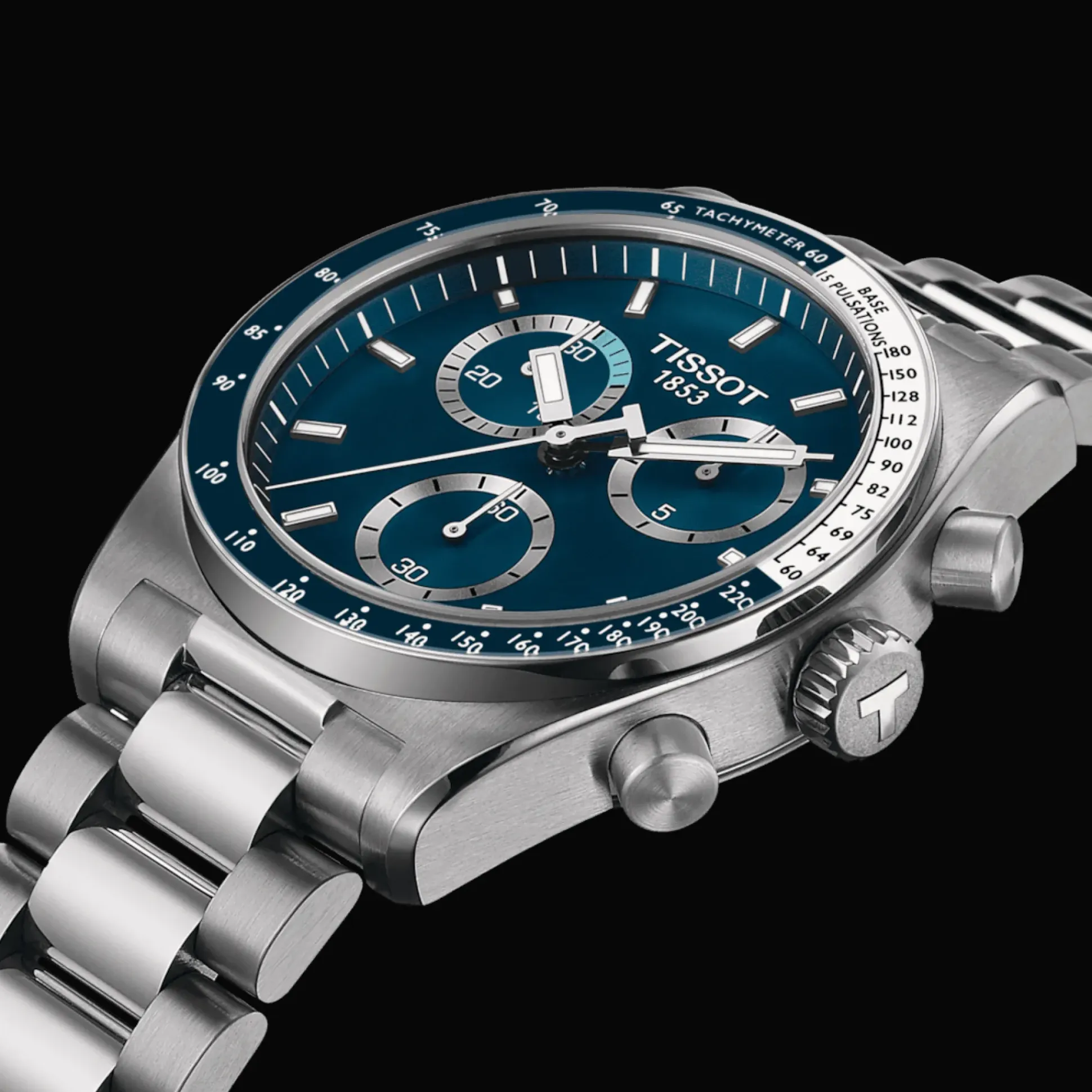 TISSOT PR516 CHRONOGRAPH MED BLÅ URSKIVE