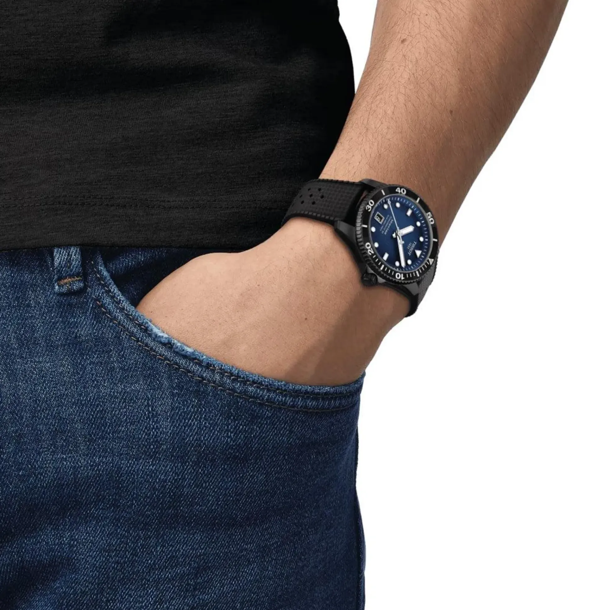 TISSOT SEASTAR 1000 POWERMATIC 80 40MM MED GUMMIREM
